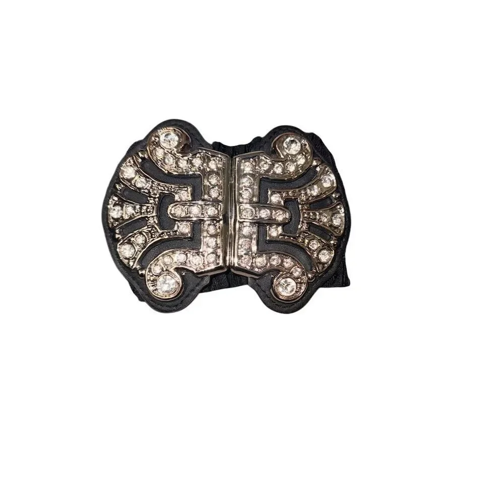 - Chicos Zoey rhinestone Embellished Black Belt size Medium